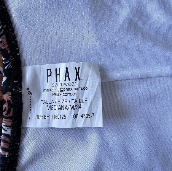 PHAX one piece Swimsute  removable straps Tummy control zibra-tiger print M/34 - Picture 10 of 10